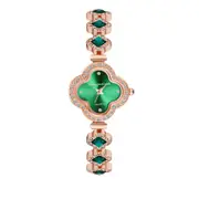 Alloy Four Leaf Grass Fashion Decoration Bracelet Quartz Watch Emerald Women's Watch Women's Watch