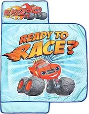 Blaze and the Monster Machines Ready To Race Nap Mat – Built-in Pillow and Blanket - Super Soft Microfiber Kids'/Toddler/Children's Bedding, Ages 3-7 (Official Blaze and the Monster Machines)