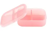 Bumkins: Jelly Silicone 3 Section Bento Box - Pink Jelly