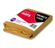 Chicago Canvas & Supply 16 oz Heavy Duty Gold Canvas Tarp (7 feet x 9 feet)