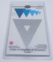 NEW SIZZIX Framelits Five Triangles Dies Banners Pennant Plain 557570