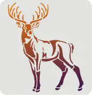 FINGERINSPIRE Deer Drawing Painting Stencils 11.8X11.8 Inch Reusable Deer