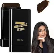 Portable Hair Color Touch-Up Stick with Comb, 2-In-1 Hair Dye Comb Stick, Waterproof And Sweat-Proof Hair Dye Comb, Black Hair Dye With Comb Applicator For Women & Men (Black-Brown)