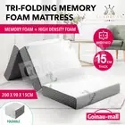 Folding Memory Foam Mattress Mat Camping Trifold Sleep Floor Bed Cushion 15CM