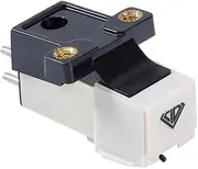 Magnetic Cartridge Stylus High Precision Replacement Universal Phonograph Magnet Turntable Cartridge with Conical Diamond Stylus for Turntable Record White