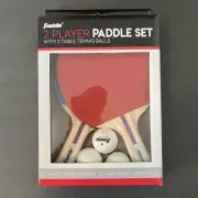 Franklin 2 Player Paddle Set with 3 Table Tennis Balls NEW