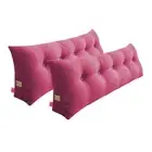 SOGA 2X 120cm Pink Triangular Wedge Bed Pillow Headboard Bedside Tatami Cushion