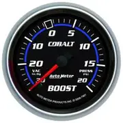 Autometer Cobalt Boost/Vacuum Gauge Mechanical - 10 Feet, 30 inHg/20 PSI, 2 5/8 Inch, AU7901