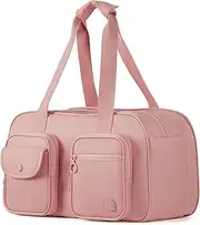 [Generic] Travel Duffel Bag Gym Bag: Duffle Bag for Travel Carry On Bag Expandable - Large Capacity Travel Bag with Wet Pocket - Weekender Bags for Women Personal Item Travel Bag (Lovely Pink, Plus)