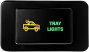 12V 3A ON-OFF Horizontal Push button Switch TRAY LIGHTS for Nissan PATROL GQ (1987~1997) GU Series 1 (1997~2001) AMBER GREEN