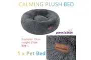 Pet Calming Soft Plush Bed Nest Mat Pad Pads Cat Dog Large Cushion Bedding 70cm