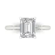 2.4ct Radiant¬†Cut Solitaire Statement Promise Designer Ring 14k White Gold