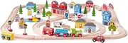 Bigjigs Rail, Town and Country Train Set, Wooden Toys, Wooden Train Set, Trains for Kids, Train Toys, Bigjigs Train, Wooden Train Track, Bigjigs Train Accessories