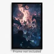 Art Poster - A Surly Crowd Of People Fighting In A Bustling Church In A Forest,