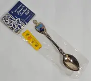 VTG New Japan Souvenir Spoon Enamel Cloisonne Mt. Fuji Collectible Nickel Silver