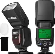 AMBITFUL AF970 Camera Flash Speedlite for Canon Nikon Sony Olympus Fuji Panasonic 2.4G Wireless Flash, Recycle Time 0.1-2.5s, Adjustable Flash Head W/LCD Panel & Single-Contact Hotshoe