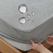 [Amazon.co.jp Limited] Kumori Fitted Sheet, Waterproof, Bed Sheet, Mattress, Futon Cover, Nursing Care, Bedwetting Sheet, Allergy Prevention, Towel Fabric, 100% Cotton (Gray, Single, 39.4 x 78.7