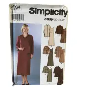 Simplicity Sewing Pattern 5904 Dress Blouse Shirt Jacket Misses Size 8-14