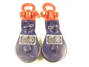 2 Ton Capacity Snatch Block with Swivel Shackle, 3" Sheave, 3/8" Cable (Qty 2)