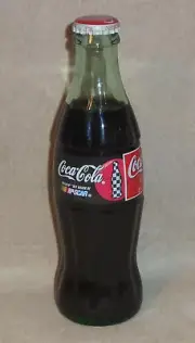 1996 NASCAR COCA-COLA RACING FAMILY Glass BOTTLE COLLECTIBLE 8 OZ.