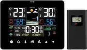 Anlayliay Digital Screen Meteorological Clock with Temperature Humidity Sensor Fit for Home Indoor Outdoor