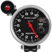 Autometer Sport-Comp 5in Tacho Gauge 10,000rpm Pedestal Mount w/Shift Light A...