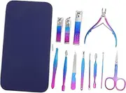 NOLITOY Professional Manicure Supplies Kit 12pc Stainless Steel Nail Tools Grinder Clippers Perfect for Home