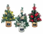bulk 6 Decorative Xmas Tree 30Cm 3 Assort Christmas Decor 15x30cm