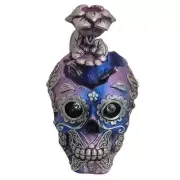 Backflow Incense Burner - Metallic Skull