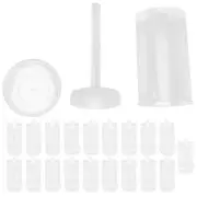 20 Pcs clear push-up cake shooter Cake Push Pops Push-up Containers Props Round