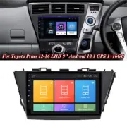 9'' Android 10.1 Stereo Head Unit GPS WiFi FM For Toyota Prius V Plus 12-16 LHD