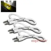 3 10FT 3.5MM M/M JACK AUX STEREO CABLE CORD IPAD IPHONE IPOD MP3 CAR ZUNE WHITE