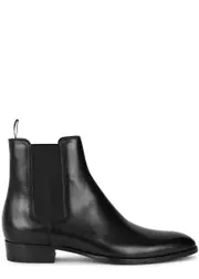 Saint Laurent Wyatt 30 Leather Chelsea Boots - Black - 8 8