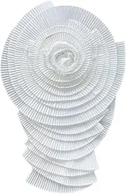 [LUOFENG] Flower Brooch Fashion Pleated Large Flower Lapel Pin Exaggerated Folded Flower Brooch for Dress Shirt Chest Pin Ornament, See dimensional drawing, Polyester