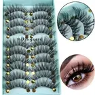 Fluffy Wispy False Eyelashes Extension Tools 3D Faux Mink Hair Crisscross
