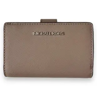 【Michael Kors】MK女生中夾 皮夾 防刮皮革 素面 多功能 女款 短夾(MK 女款 皮夾)