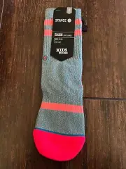 Stance Socks Kids Classic Crew Vivacious Neon Coral Size Youth M