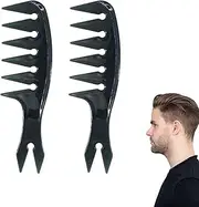 2 Pcs Texture Styling Hair Comb, Texture Comb, Texturing Wide Tooth Comb, Wide Tooth Combs for Short, Long, Curly, Wet Hair