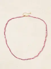 [Mateo] Mateo - 14-karat Gold Ruby Necklace - One size One size Gold