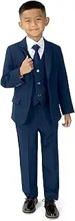 [Spring Notion] Boys' Modern Fit Blue Dress Suit Set 10