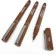 Uni Pin Fineliner Drawing Pen - Sepia Tone - 0.1mm - Pack of 3