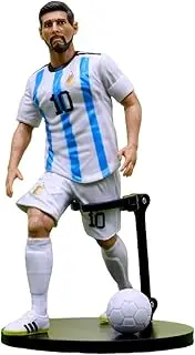 Lionel Messi Action Figure, Super Football Star Classic NO.10 Figure, Great for Office&Desk, 7.5” H x 3.9” W x 3.9” D