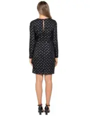 Forever New Georgia Long Sleeve Black/Silver Metallic Wrap Dress - Size 14 BNWT