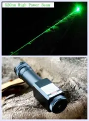 520T-1000 Focusable High Power 520nm Green Laser Waterproof Torch/ 5m Laser