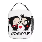 c265 Cute Pucca Lunch Bags Insulated Lunch Tote Waterproof Bento Box Resuable Picnic Bags for Woman Work Children School k265