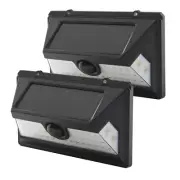 Hyper Tough 2-PACK 800-Lumen SOLAR SECURITY LED LIGHTS WARM SUPER-BRIGHT MOTION
