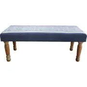 Velvet Batik Block Print 101x41cm Wood Ottoman/Bench Home Furniture Rectangle