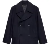 Banana Republic Men's Pea Coat Wool Blend Navy Blue NWT XXL $250