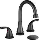 8 Inch Widespread Bathroom Sink Faucet 2 Handles 3 Holes 360 Degree Swivel Spout