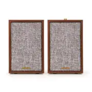 Crosley S200A-WA 4" Active Powered Bluetooth Stereo Speakers, Walnut